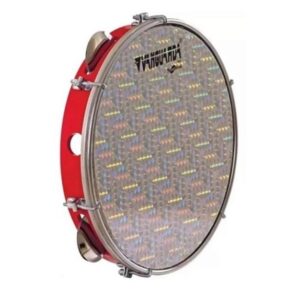 Pandeiro Vanguarda Injetado 10" Holográfico Vermelho