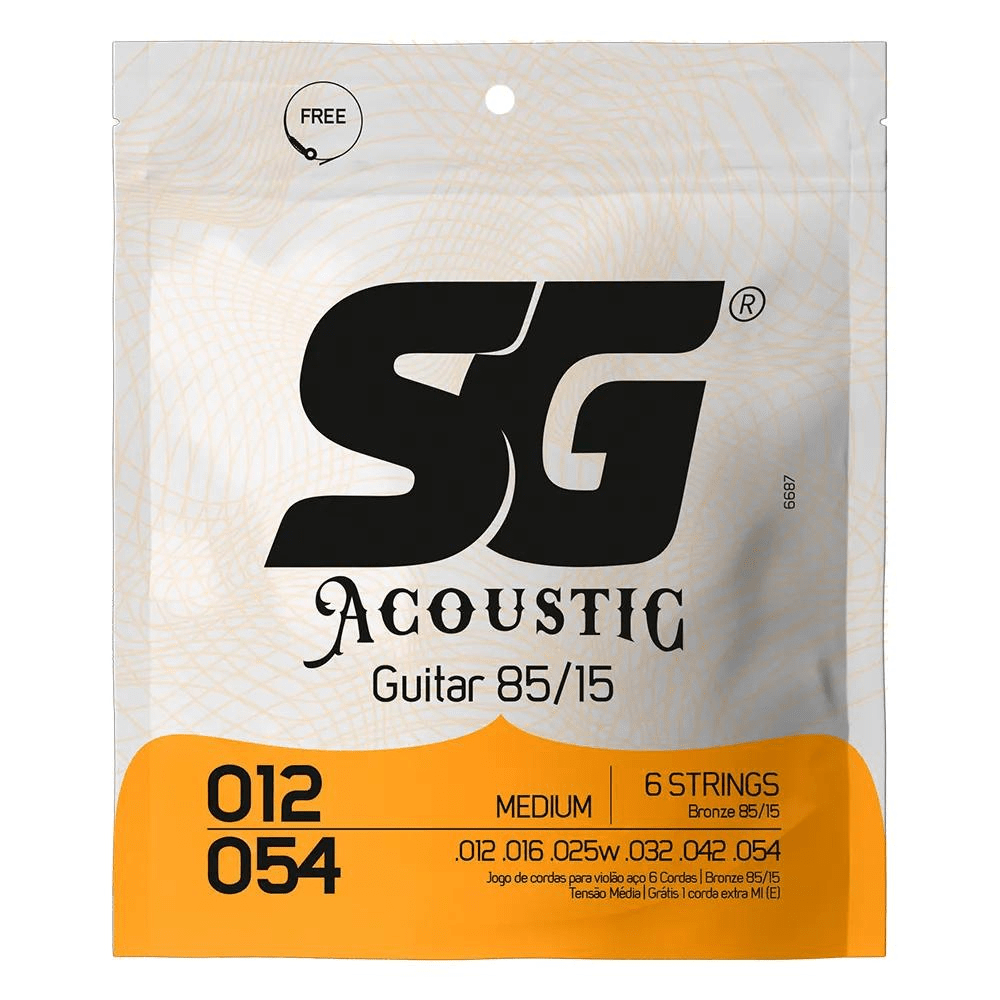 Encordoamento SG Violão Aço Bronze .012