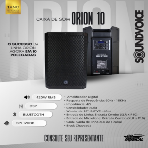 Caixa Ativa Soundvoice Orion 10A - 10" Polegadas